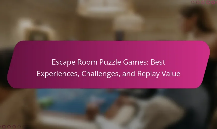 Escape Room Puzzle Games: Best Experiences, Challenges, and Replay Value