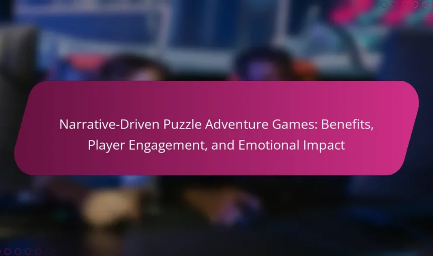 Narrative-Driven Puzzle Adventure Games: Benefits, Player Engagement, and Emotional Impact