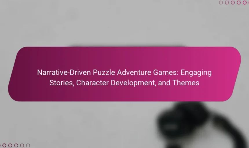Narrative-Driven Puzzle Adventure Games: Engaging Stories, Character Development, and Themes