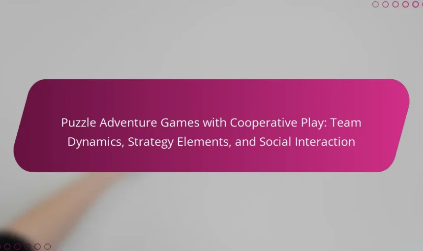 Puzzle Adventure Games with Cooperative Play: Team Dynamics, Strategy Elements, and Social Interaction