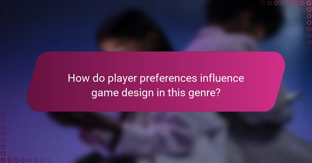 How do player preferences influence game design in this genre?