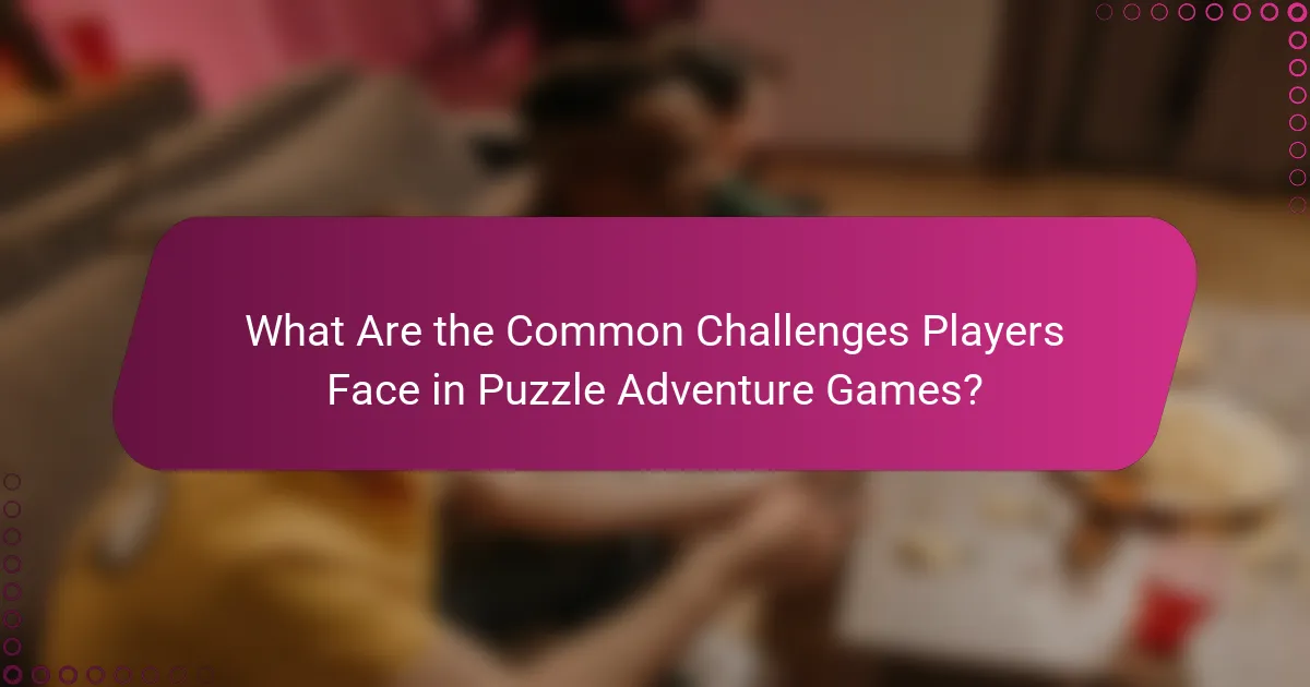What Are the Common Challenges Players Face in Puzzle Adventure Games?